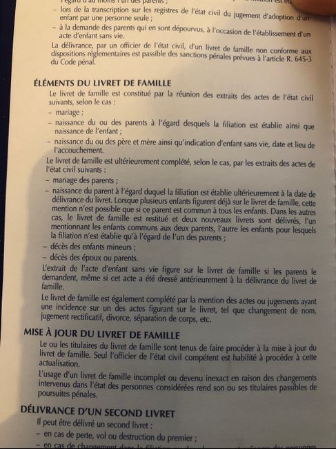 Infos livret de famille 1