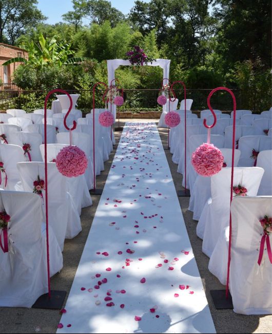 Décoration cérémonie laïque rose 2