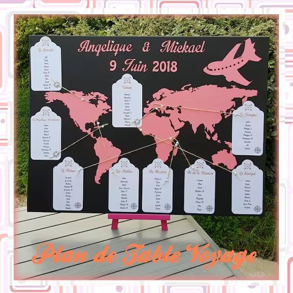 Plan de table thème « voyage » 6