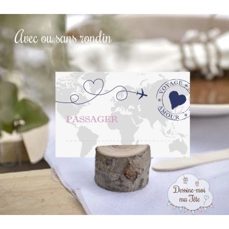 Marque table thème voyage 5