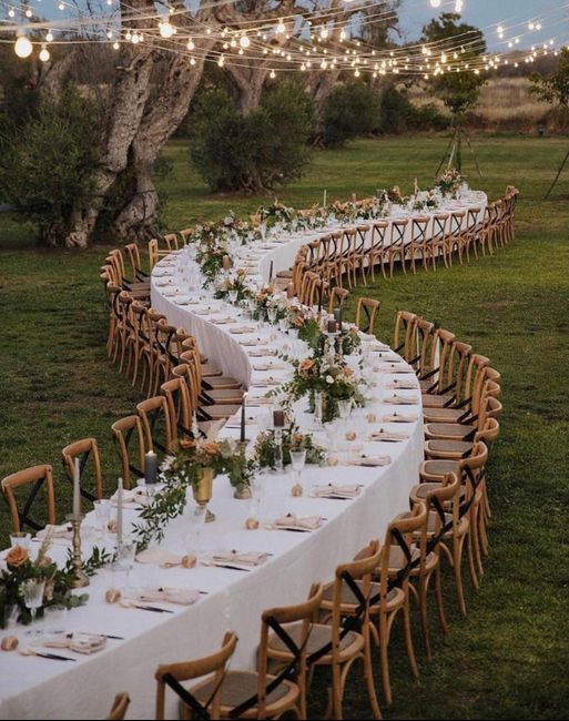 Disposition des tables en serpentin 5