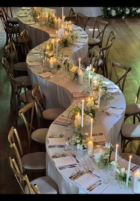 Disposition des tables en serpentin 6