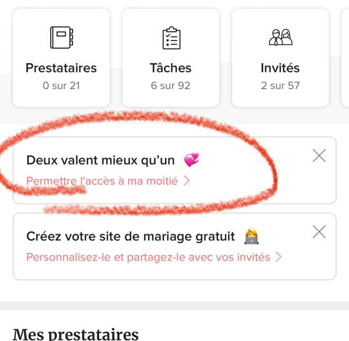 Partage de compte mariés - 1