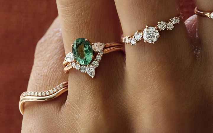 Alliance avec bague de fiançailles - 1