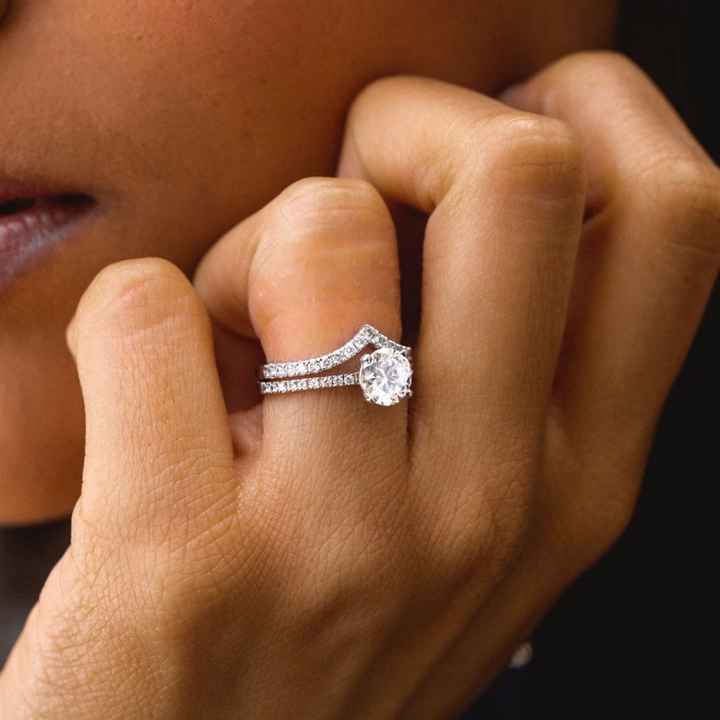 Alliance avec bague de fiançailles - 8