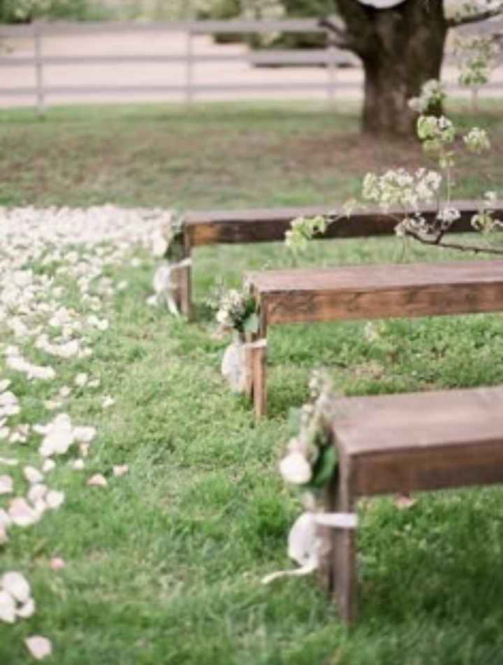 Chaises/bancs pour la cérémonie laïque - 2