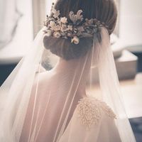 voile chignon bas classique