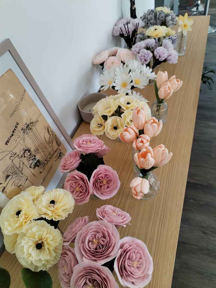 Fleurs en papier crépon - la suite - 1