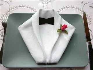 J'ai fais mon pliage de serviette pour mon mariage pour les femmes - 1