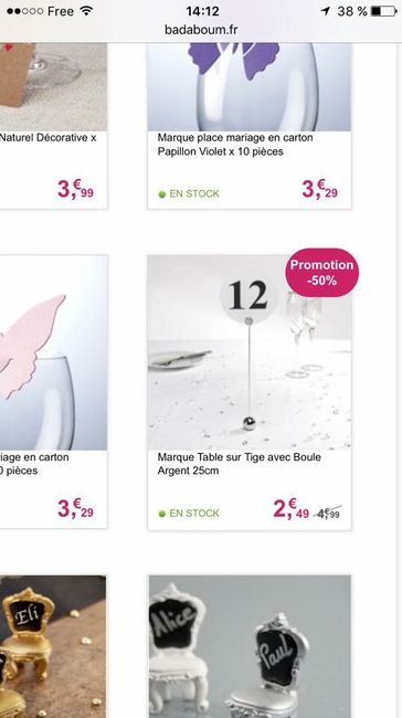 J'ai reçu mes numéros de table ! - 1