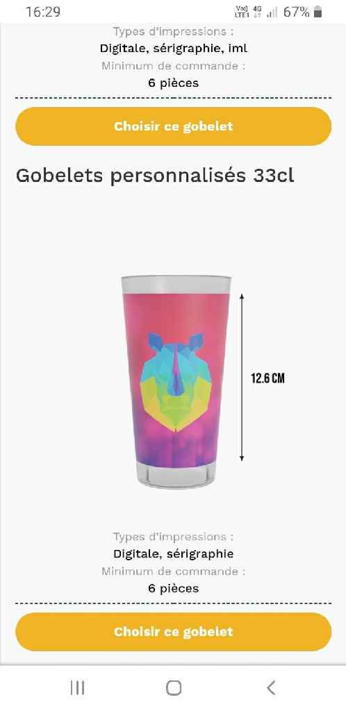 Verre personnalisé - 2