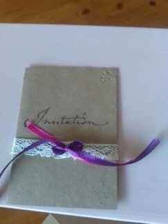 Faire part kraft fait maison