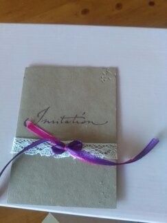 Faire part kraft fait maison