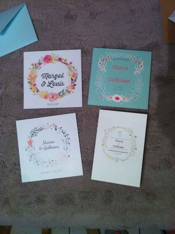 Echantillons de faire-part