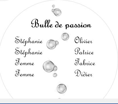 mes papiers rond pour mon plan de table