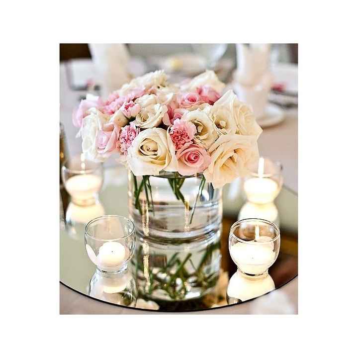 Conseil n° 56 : centre de table miroir et fleur 