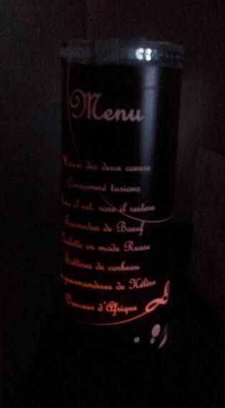 Menu Photophore