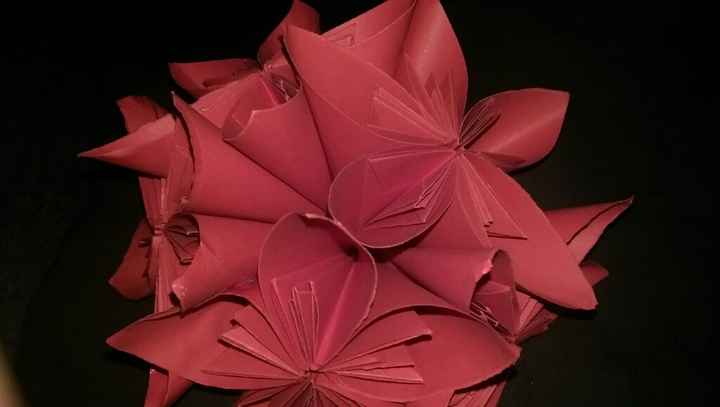 Bouquet de fleurs origami - 1