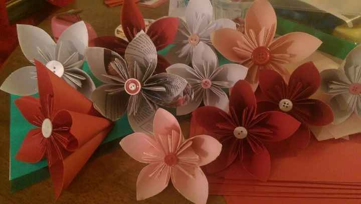 Fleurs origami pour mon bouquet - 1