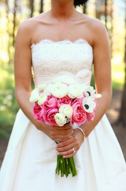 Couleurs bouquet robe Champagne dentelle ivoire - 3