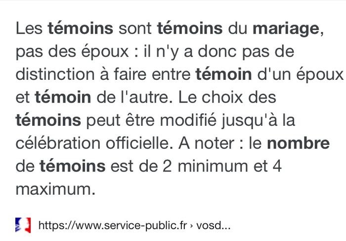 Témoins : 3 + 1 - 1