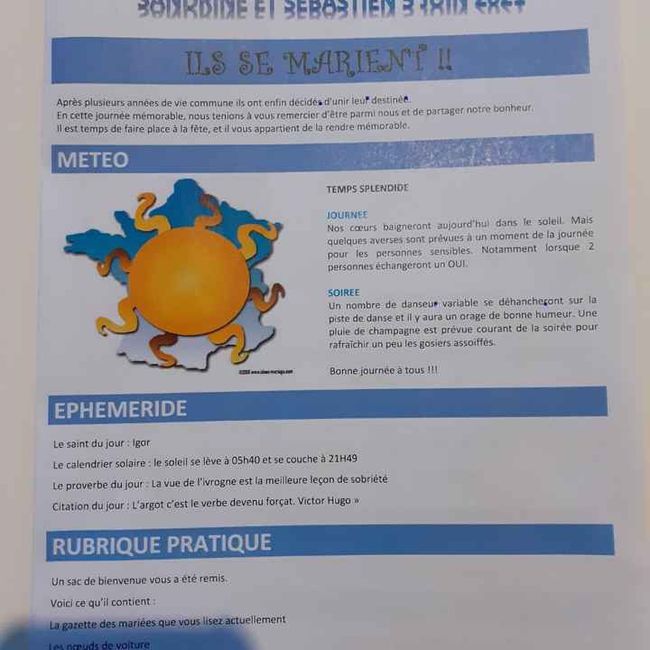 Gazettes des mariés - 1