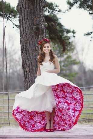 Inspi : Robes de mariée à motifs 6