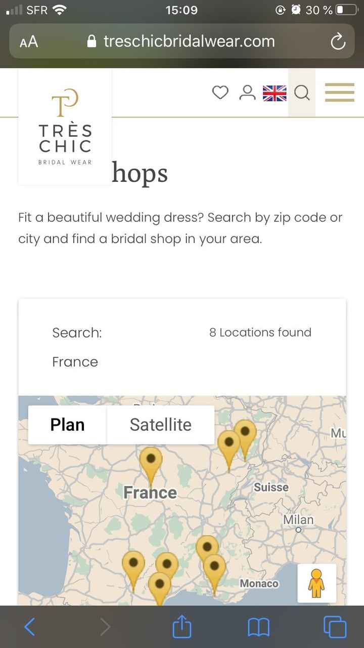 Distance boutique de mariage - 1