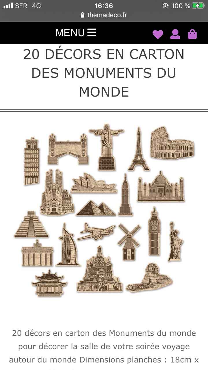 Centre de table thème voyage 1