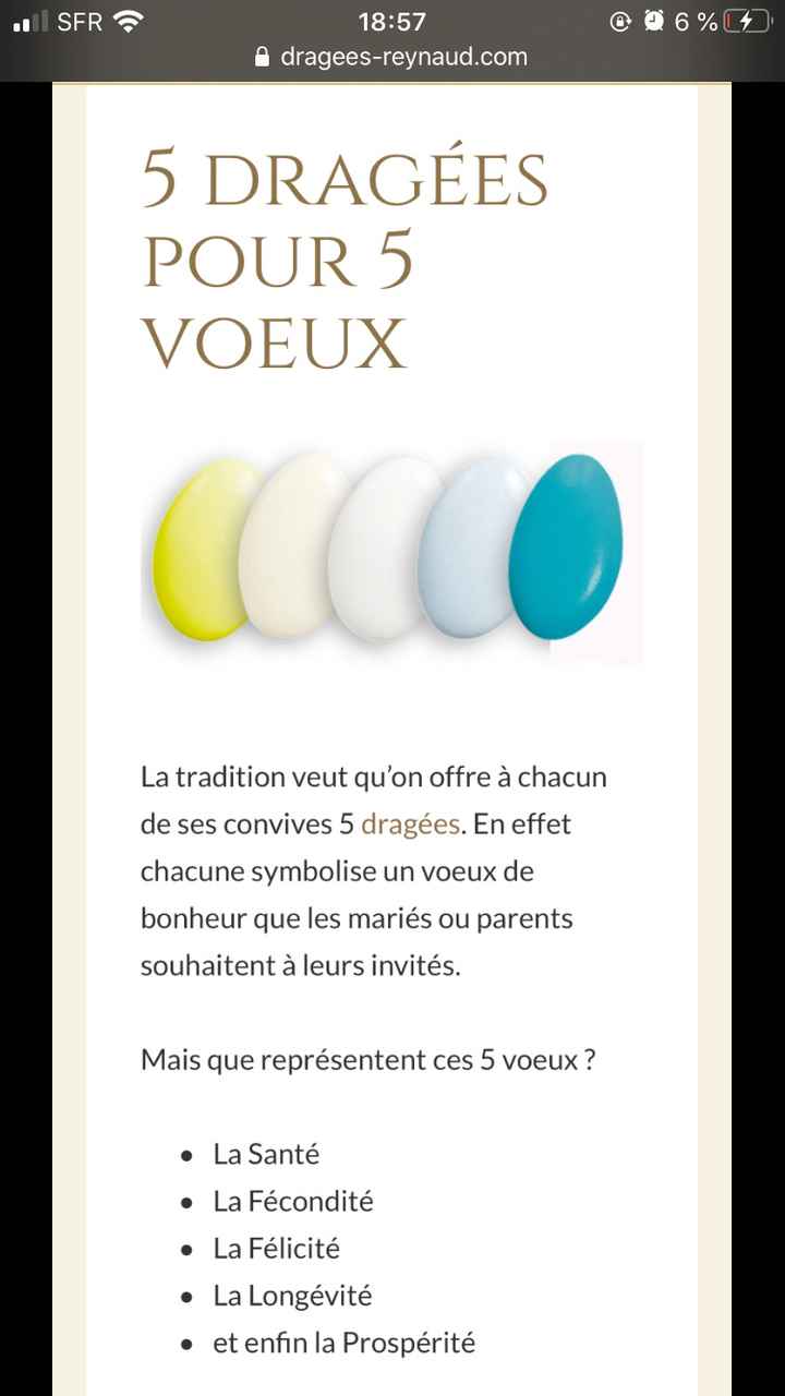 Combien de dragées ? 6