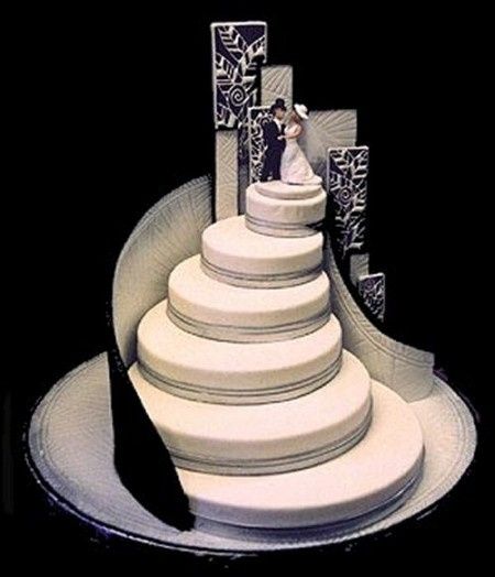 wedding cake escalier