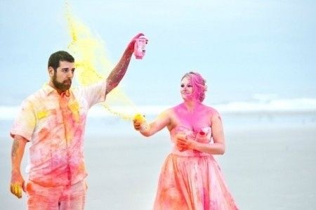 ttd peinture rose et jaune