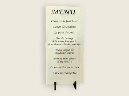 Menu de table