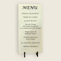 Menu de table