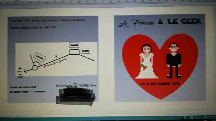  Faire part La princesse et le geek - 1