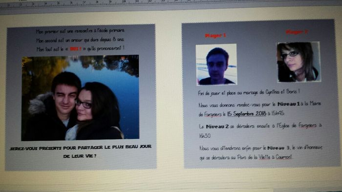  Faire part La princesse et le geek - 2