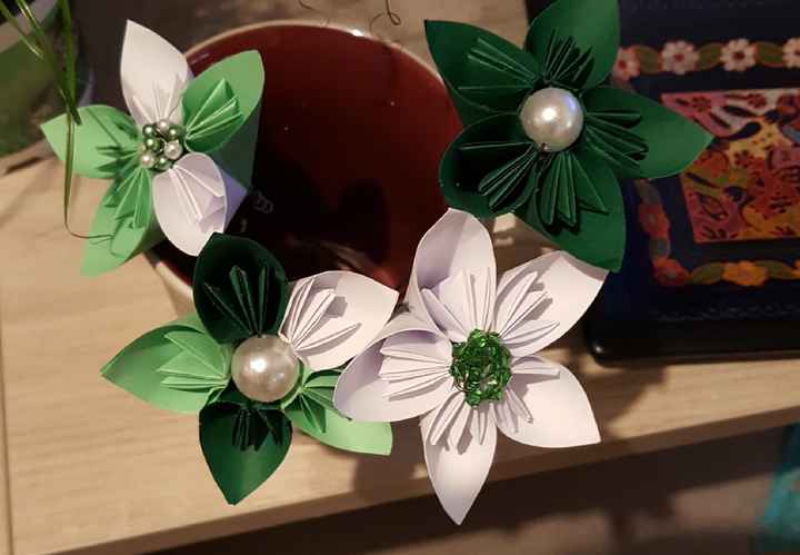  Bouquet de fleurs en origami - 1