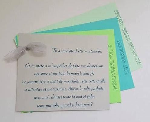Carte pour témoin