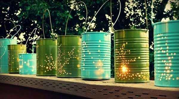 Photophore boites de conserve