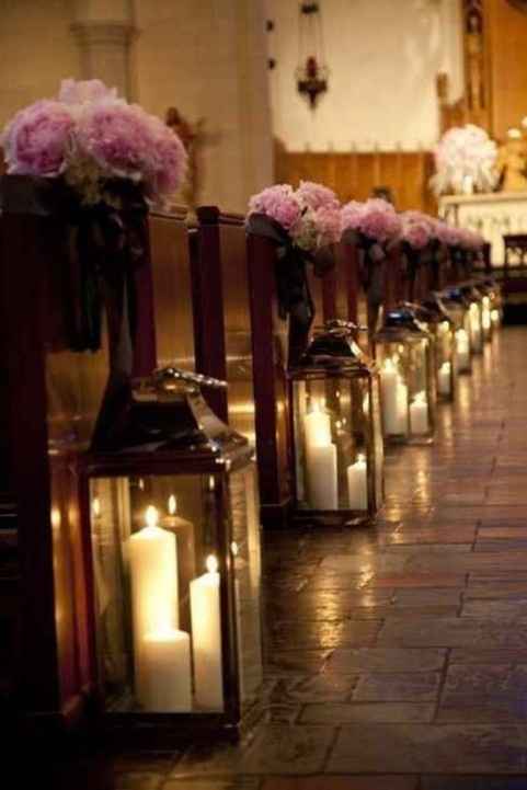 Bougies et fleurs