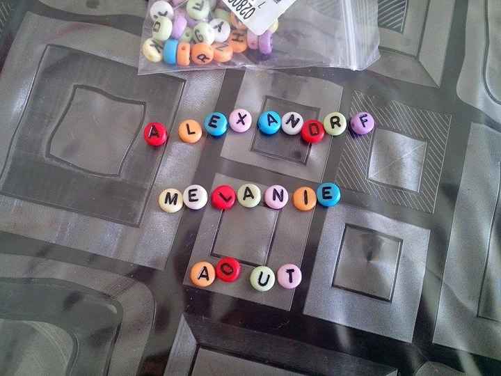 lettres multicolores