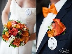 Bouquet de la mariée et détail marié