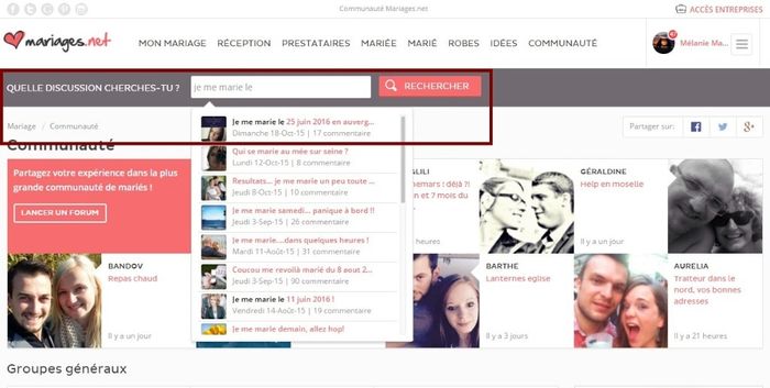 Barre de recherche