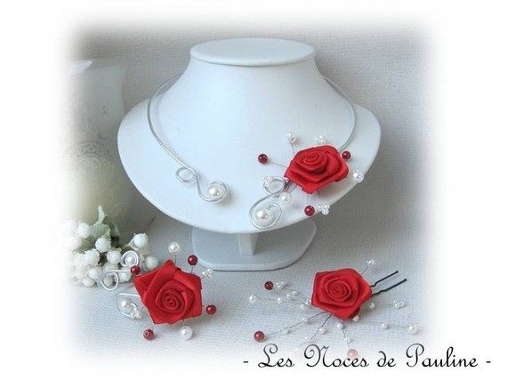 mes bijoux dans mon theme rose rouge :)