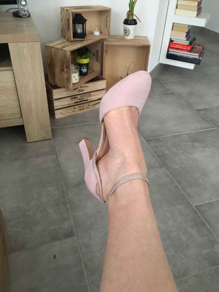 Chaussures mariée rose poudrée - 1