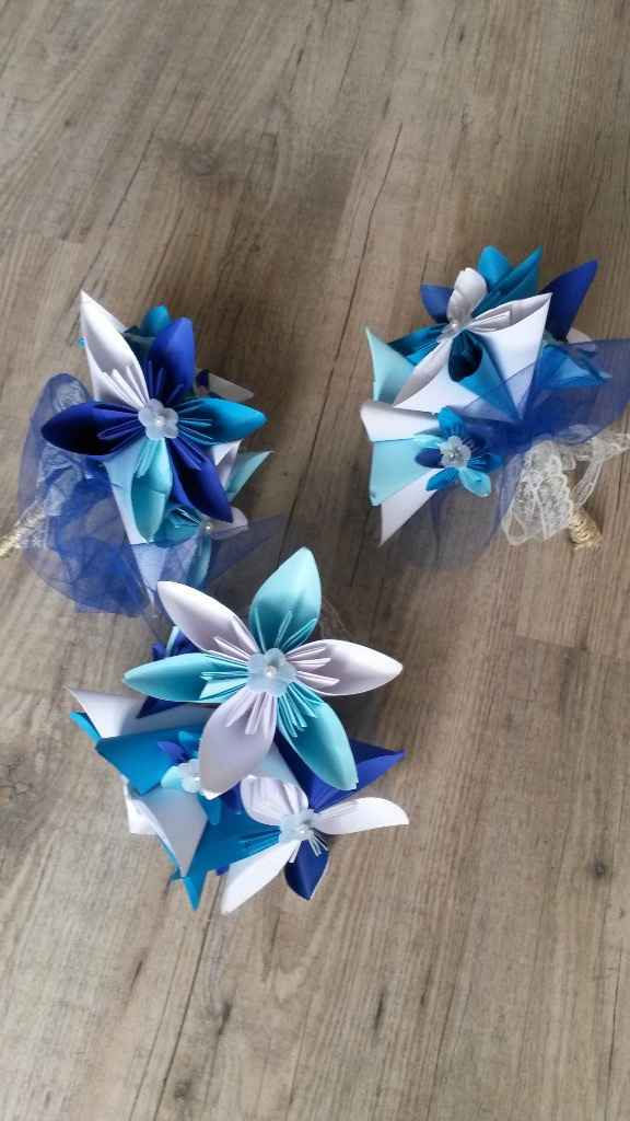 Bouquet origami pour demoiselles d'honneur