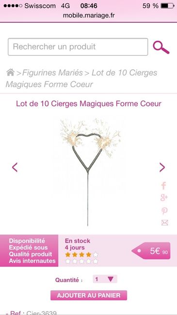 Cierge en forme de coeur - 1