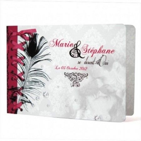 Idée faire part pour Cassandre : Rose blanc et noir 