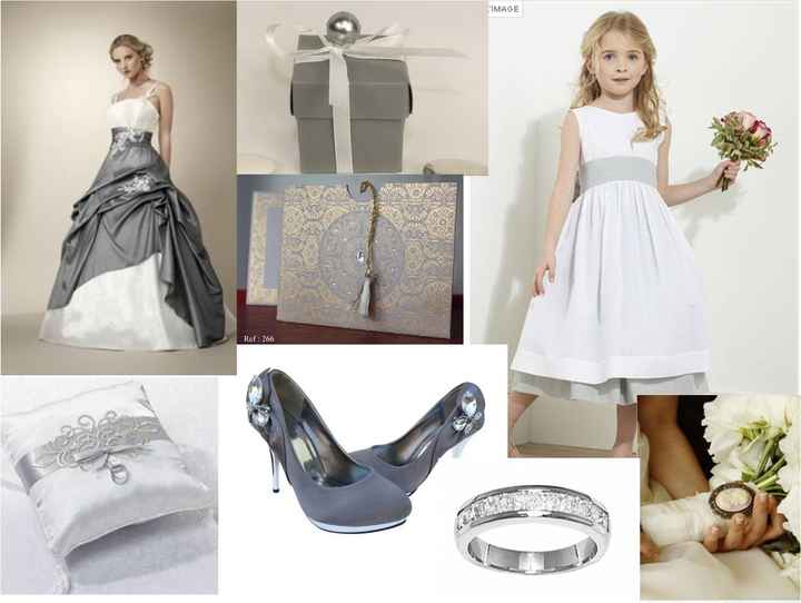 Pour un mariage en gris et blanc