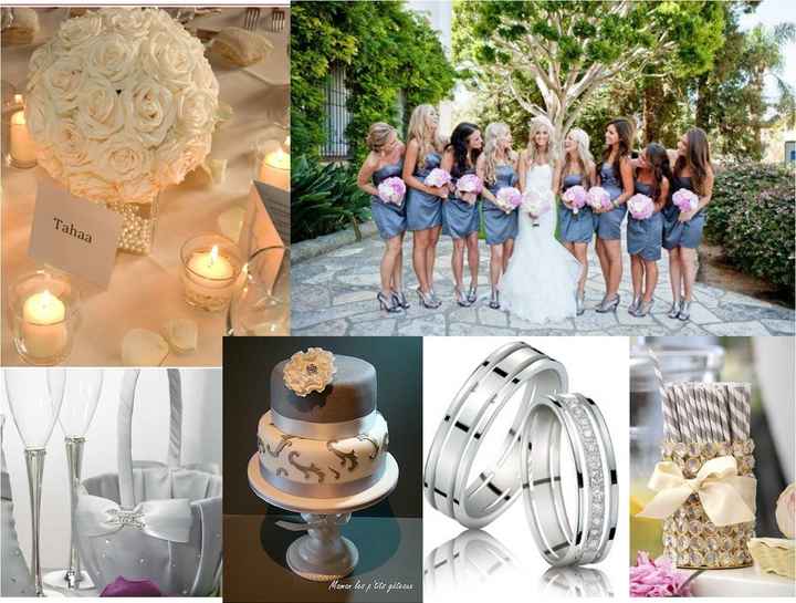 Mariage en gris et blanc